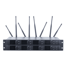 Receptor Inalámbrico | 8 Canales | Transmisión Digital U-Band 540-690 MHz | Modulación PI/4-DQPSK | Pantalla TFT-LCD 2.2