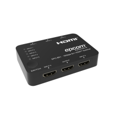 Switch HDMI 5x1 | 18Gbps | 4K@60Hz | YCbCr 4:4:4 | HDR, Dolby Vision y HLG | Soporte 3D | Conmutación Automática y Manual | Diseño Compacto