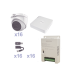 KIT TurboHD 1080p Lite / DVR 16 Canales / 16 Cámaras Eyeball  Exterior ( 2.8mm) / Transceptores / Conectores / Fuente de Poder Profesional