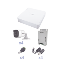 KIT TurboHD con Audio 1080p / DVR 4 Canales / 4 Cámaras Bala (exterior 2.8 mm) / Transceptores / Conectores / Fuente de Poder / AUDIO POR COAXITRON KIT TurboHD con Audio 1080p / DVR 4 Canales / 4 Cámaras Bala (exterior 2.8 mm) / Transceptores / Conectores / Fuente de Poder / AUDIO POR COAXITRON