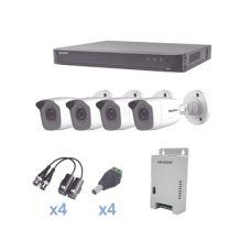 KIT TurboHD 1080p / DVR 4 Canales / 4 Cámaras Bala Metálicas (exterior 2.8 mm) / Transceptores / Conectores / Fuente de Poder Profesional KIT TurboHD 1080p / DVR 4 Canales / 4 Cámaras Bala Metálicas (exterior 2.8 mm) / Transceptores / Conectores / Fuente de Poder Profesional