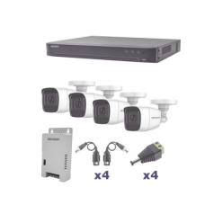 KIT TurboHD 1080p / DVR 4 Canales / 4 Cámaras Bala Policarbonato con Audio Integrado (exterior 2.8 mm) / Transceptores / Conectores / Fuente de Poder Profesional KIT TurboHD 1080p / DVR 4 Canales / 4 Cámaras Bala Policarbonato con Audio Integrado (exterior 2.8 mm) / Transceptores / Conectores / Fuente de Poder Profesional