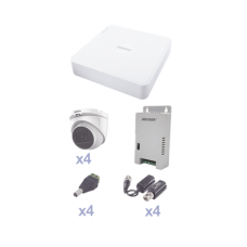 KIT TurboHD con Audio 1080p / DVR 4 Canales / 4 Cámaras Domo (exterior 2.8 mm) / Transceptores / Conectores / Fuente de Poder / AUDIO POR COAXITRON KIT TurboHD con Audio 1080p / DVR 4 Canales / 4 Cámaras Domo (exterior 2.8 mm) / Transceptores / Conectores / Fuente de Poder / AUDIO POR COAXITRON