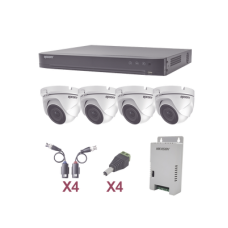 KIT TurboHD 1080p / DVR 4 Canales / 4 Cámaras Eyeball (exterior 2.8 mm) / Transceptores / Conectores / Fuente de Poder Profesional KIT TurboHD 1080p / DVR 4 Canales / 4 Cámaras Eyeball (exterior 2.8 mm) / Transceptores / Conectores / Fuente de Poder Profesional