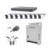 KIT TurboHD 1080p / DVR 8 Canales / 8 Cámaras Bala (exterior 2.8 mm) / Transceptores / Conectores / Fuente de Poder Profesional hasta 15 Vcc para Larga Distancias
