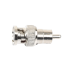 Adaptador en Línea para 75 Ohm, de Conector BNC Macho a RCA Macho en Aplicaciones de Audio-Video para Cámaras, Monitores y DVR's.