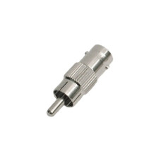 Adaptador en Línea para 75 Ohm, de Conector BNC Hembra a RCA Macho en Aplicaciones de Audio-Video para Cámaras, Monitores y DVR's.