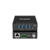 Extensor USB 3.0 | Hasta 100 m por CAT6a | PoC Bidireccional 24 Vcc | RS-232 | 4x USB-A