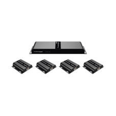 Kit Divisor y Extensor HDMI (Extender Splitter) | Divide 1 Fuente HDMI a 4 Pantallas | Extiende la señal HDMI hasta 120 m | Resolución 1080P @ 60 Hz | Cat 6/6a | Soporta IR | Baja Latencia | Uso24/7 | Alimente solo el Tx (PoC).