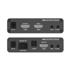 Kit Extensor HDMI hasta 700 metros con Conexión en Cascada / 4K @ 60 Hz/ 70 metros PTP con Cat 6, 6a y 7 / IPCOLOR / CERO LATENCIA / SIN COMPRIMIR / Salida Loop / IR bidireccional / Puerto S/PDIF / Soporta ARC / Soporta 10 TT-676-Rx.
