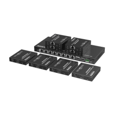 Kit Divisor y Extensor HDMI | 1x8 | Hasta 70 m |Resolución 4K @ 60 Hz |  Cat 6/6a/7 | IPCOLOR | CERO LATENCIA | Puerto S/PDIF | EDID | RS232 | Salida Loop / PoC