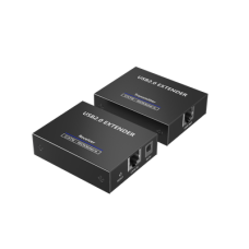 Kit EXTENSOR USB 2.0 de 4 Puertos para Distancias de Hasta  150 m | Soporta USB 2.0, USB 1.1 y USB 1.0 | UTP Cat 5e/6/6a/7 | Soporta Switch Gigabit | Ideal para Cámaras WEB, Impresoras, Escáner, Memorias, Mouse, etc.