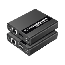 Kit extensor KVM (HDMI y USB) | 40m a 4k@30Hz  | 70m a 1080P@60Hz | Cat 6, 6a y 7 | CERO LATENCIA | HDR | Salida Loop | Salida de audio de 3.5mm |
