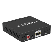 Extractor de Audio de HDMI a HDMI + Audio / Salida de Audio Digital o Análoga / SPDIF / Toslink / Auxiliar 3.5mm (Estéreo) / Salida HDMI solo video / Soporta ARC / HDR / HDCP / Separa el Audio del Contenido HDMI .