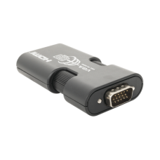 MINI Adaptador de VGA a HDMI /  Resolución 1920x1080 @ 60Hz / Jack de audio de 3.5mm / Soporta alimentacion  por Micro USB