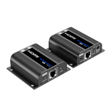 Kit Extensor HDMI | Hasta 70m 1080p | 40m 4K@30Hz | Compatible con HDCP | Cable Cat 6 Recomendado | Soporta Múltiples Resoluciones | Soporta PoC | Salida Loop