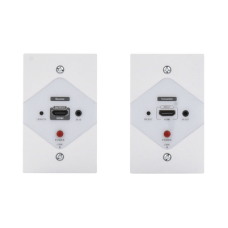 Kit Extensor HDMI en PLACAS DE PARED para distancias de 40 metros / Resolución 1080P @ 60 Hz / Cat 6/6A/ 7 / HDR/ Cero Latencia / Soporta Control Remoto / Placa de pared de 2.74 x 4.49” (tamaño estándar de EE.UU.).