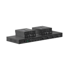 MATRICIAL Y EXTENSOR DE VIDEO HDMI 4 x 4 / 4 Entradas HDMI / 4 Salidas HDMI Loop / 4 Salidas RJ45 para Extender la señal 70 metros por salida  /4K / Conmutación por RS232, Control Remoto o Ethernet.