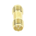 Adaptador Barril de SMA Hembra Inverso a SMA Hembra Inverso, Oro/ Oro/ Teflón,