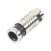 Conector F Macho de Compresión para cable RG-59, Cuerpo de Bronce Niquelado.