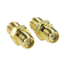 Adaptador en Línea de Conector SMA Hembra Inverso a SMA Hembra, Oro/ Oro/ Teflón,