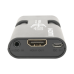 MINI Adaptador de VGA a HDMI /  Resolución 1920x1080 @ 60Hz / Jack de audio de 3.5mm / Soporta alimentacion  por Micro USB