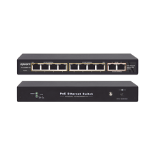 Switch PoE / 100 Metros PoE / 8 puertos 802.3af/at ( 132.5 W ) 10/100/1000Mbps + 2 puertos Uplink 