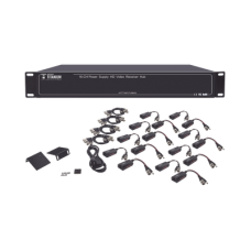 Kit de TRANSCEPTOR ACTIVO DE 16 Canales / VIDEO+PODER en un solo Cable UTP / 150m en 4K, 200m en 5 MP/ Envía 36 Vcc y recibe 12 Vcc / TODO INCLUIDO PARA RACK / Compatible con cámaras HD-TVI/CVI/AHD/CVBS / Instalación Limpia 