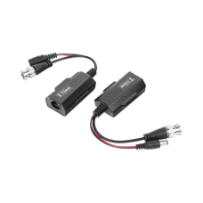 Kit de transceptores activos con conector para alimentación (12V/24Vcc/AC) TurboHD para aplicaciones de video por UTP Cat5e/6 en HD. Distancia de hasta 150 m en 4K 