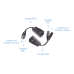 Kit de transceptores activos TURBO HD. Convierte 36/24 Vcc a 12 Vcc regulados, a través de cable  UTP Cat5e / 6. Transmision de 200 m (Revisar tabla de resoluciones ) 