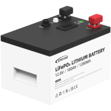Batería de Litio LiFePO4 12.8Vcc, 100Ah, 1.28KwH, Pantalla LCD para Monitoreo Local, Carcasa Metálica