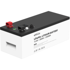 Batería de litio LiFeO4 12.8Vcc, 200Ah, 2.56Kwh, Pantalla LCD para Monitoreo Local, Carcasa Metálica