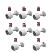 Kit de Camaras WiFi, Incluye 8 Piezas CS-H3C y 8 Piezas HS-TF-E1/32G /  Detección de Movimiento