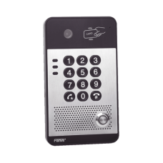 Vídeo Portero IP con 2 líneas SIP, cámara HD, relevador integrado, teclado numérico y lectora de tarjetas RFID para control de acceso, PoE