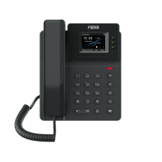 Teléfono IP empresarial para 4 líneas SIP con pantalla LCD de 2.4 pulgadas a color, Opus y conferencia de 6 vías, PoE.