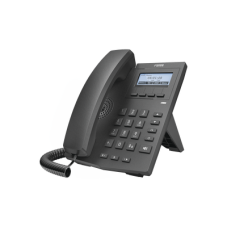 Teléfono IP empresarial para 2 lineas SIP con pantalla LCD 128 x 48 Px y conferencia de 3 vías, PoE