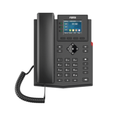 Teléfono IP Wi-Fi empresarial para 4 líneas SIP con pantalla LCD de 2.4 pulgadas a color, Opus y conferencia de 3 vías, PoE.