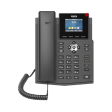 Teléfono IP empresarial para 4 líneas SIP con pantalla LCD de 2.4 pulgadas a color, Opus y conferencia de 6 participantes, PoE.