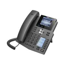 Teléfono IP empresarial para 4 líneas SIP con 2 pantallas LCD, 6 teclas BLF/DSS, conferencia de 3 vías, PoE