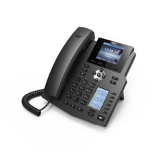 Teléfono IP empresarial para 4 Líneas SIP con 2 pantallas LCD, 6 teclas BLF/DSS, puertos Gigabit y conferencia de 3 vías, PoE