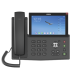 Teléfono IP  Android Empresarial para 20 lineas SIP, pantalla táctil, Wi-Fi y Bluetooth, PoE, hasta 112 botones DSS, puertos Gigabit, soporta recepción de video.