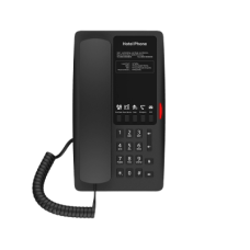 Teléfono IP WI-FI para Hotelería, Puerto USB-A para carga, 5 teclas programables para servicio rápido (Hotline), plantilla personalizable con PoE