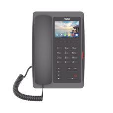 (H5W Color Negro)Teléfono IP WiFi para Hotelería, profesional de gama alta con pantalla LCD de 3.5 pulgadas a color, 6 teclas programables para servicio rápido (Hotline) PoE 