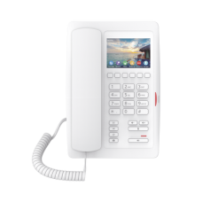 (H5W Color Blanco)Teléfono IP WiFi para Hotelería, profesional de gama alta con pantalla LCD de 3.5 pulgadas a color, 6 teclas programables para servicio rápido (Hotline) PoE