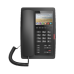 (H5 Color Negro) Teléfono IP Hotelero de gama alta, pantalla LCD de 3.5 pulgadas a color, 6 teclas programables para servicio rápido (Hotline), PoE 
