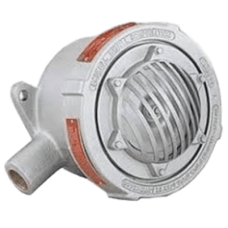 Bocina Vibrante a Prueba de Explosión Modelo 41X con Carcasa de Aluminio Resistente a la Corrosión / 120VAC, 240VAC, 24VDC / Volumen Ajustable / Ciclo de Trabajo 5 Minutos / Montaje en Tubería o Superficie