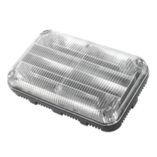 Luz de advertencia Quadraflare LED con flasher integrado y mica transparente, color azul