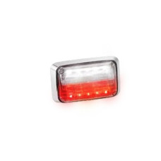 Luz de advertencia Quadraflare LED con flasher integrado y mica transparente, en combinación de colores rojo y claro. Luz de advertencia Quadraflare LED con flasher integrado y mica transparente, en combinación de colores rojo y claro.