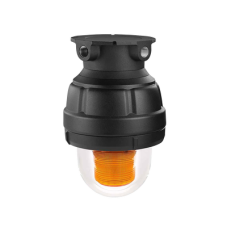 Luz estroboscopica a prueba de explosiones UL y cUL para Clase I, División 1, Grupo C y D; Clase I, División 2, Grupos A y B; Clase II, División 1, Grupos E, F y G; Clase III  , 24 Vcd, color Ámbar, montaje no incluido