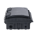 Caja de Distribución de Fibra Óptica, Hasta 96 Empalmes, Exterior IP65, Color Negro
